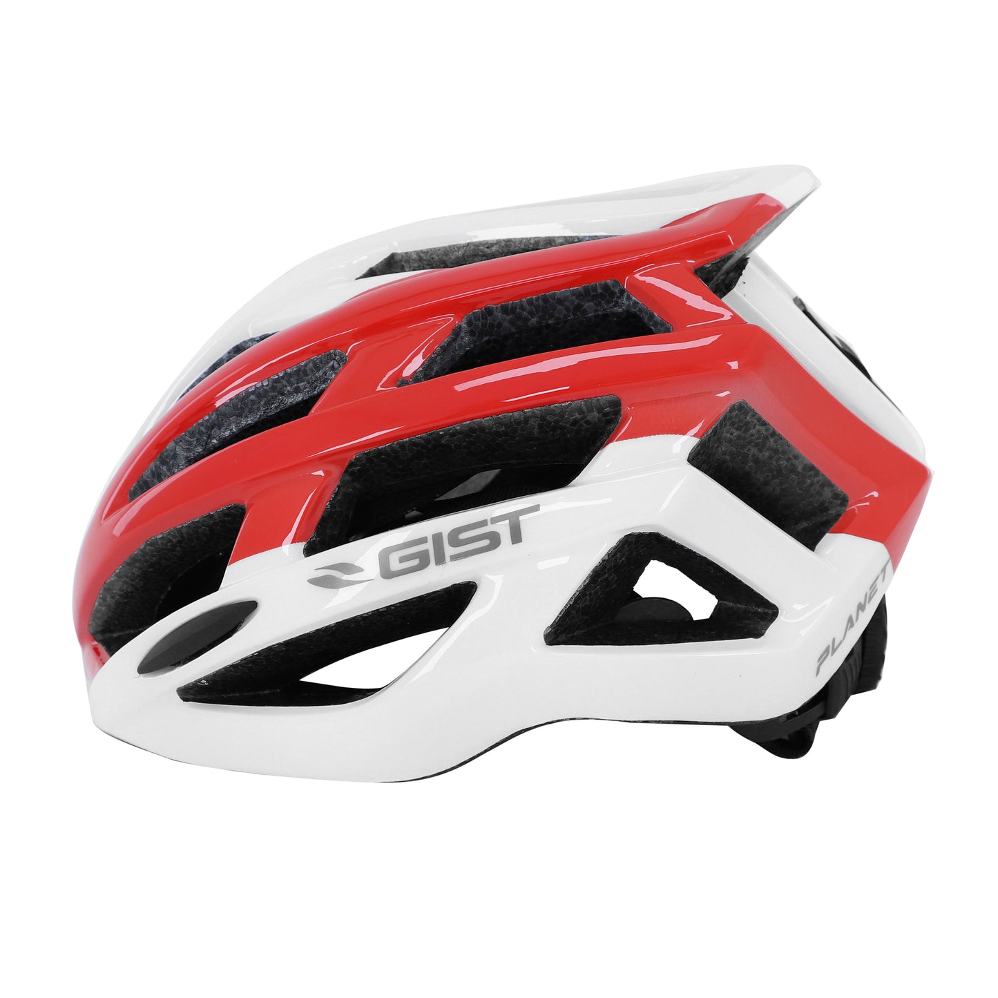 Casque vélo adulte Gist route planet blanc-rouge in-mold