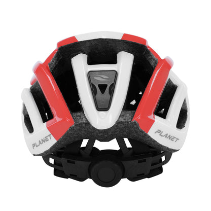 Casque vélo adulte Gist route planet blanc-rouge in-mold