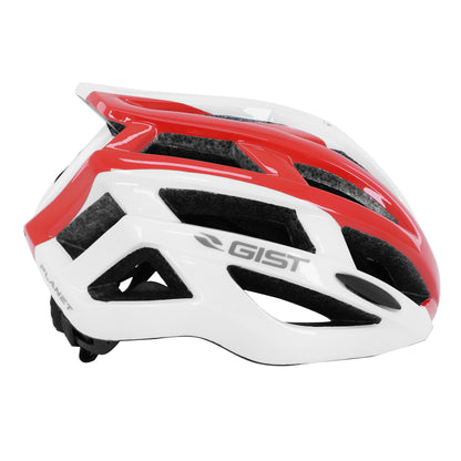 Casque vélo adulte Gist route planet blanc-rouge in-mold