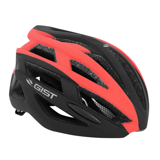 Gist Planet Adult Road Bike Helmet Matte Black-Red In-Mold