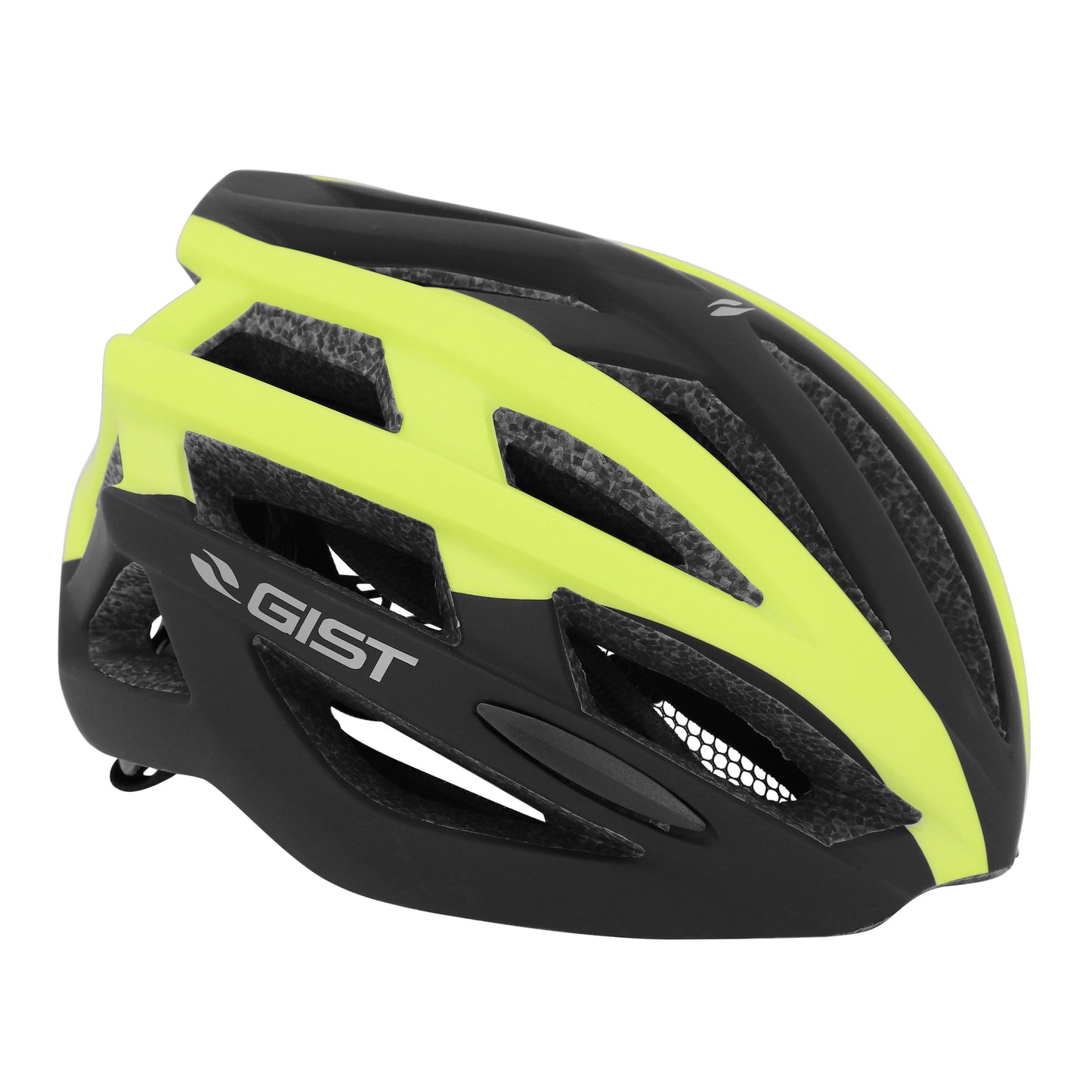 Gist Adult Road Planet Black-Yellow Matte In-Mold Cycling Helmet
