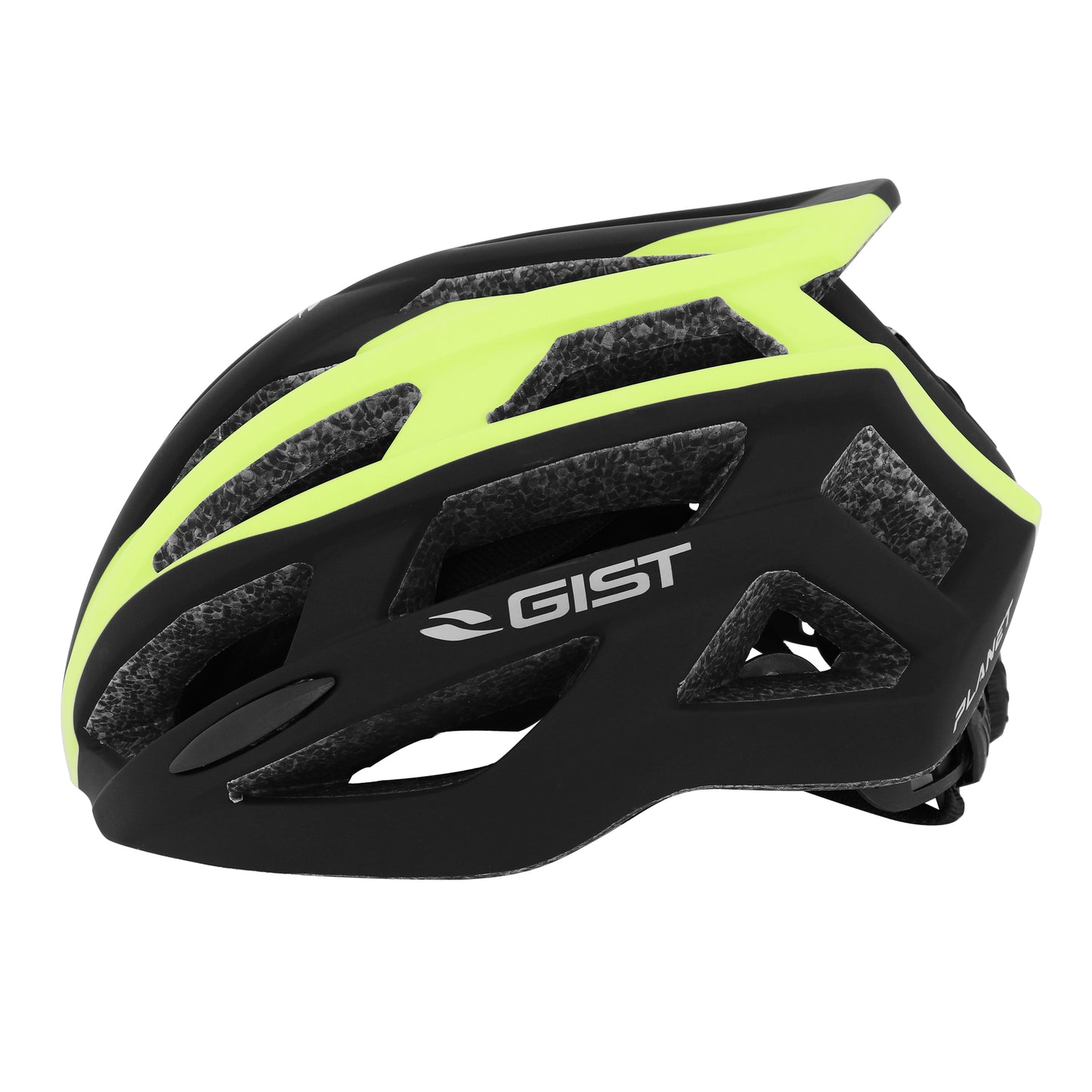 Gist Adult Road Planet Black-Yellow Matte In-Mold Cycling Helmet