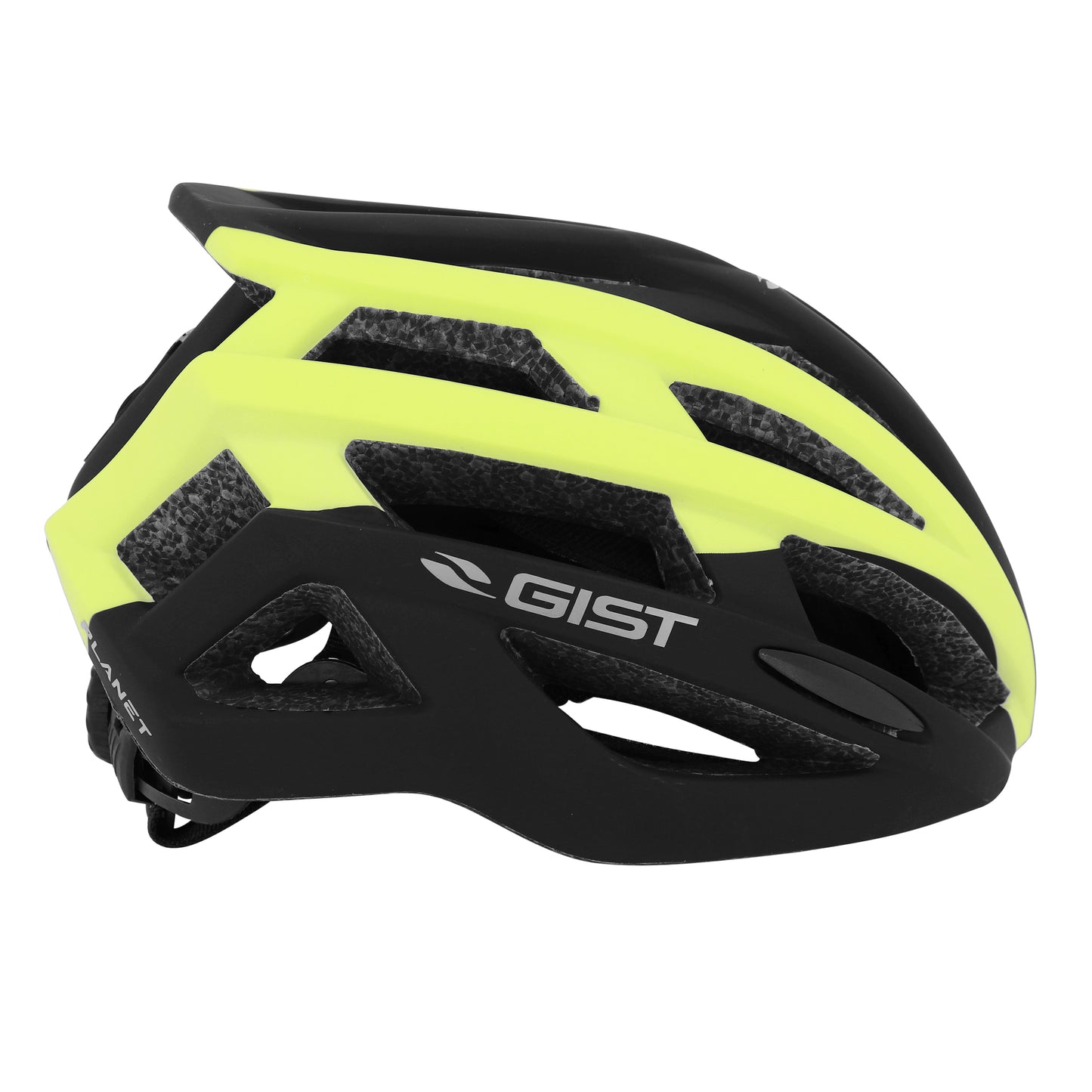 Gist Adult Road Planet Black-Yellow Matte In-Mold Cycling Helmet