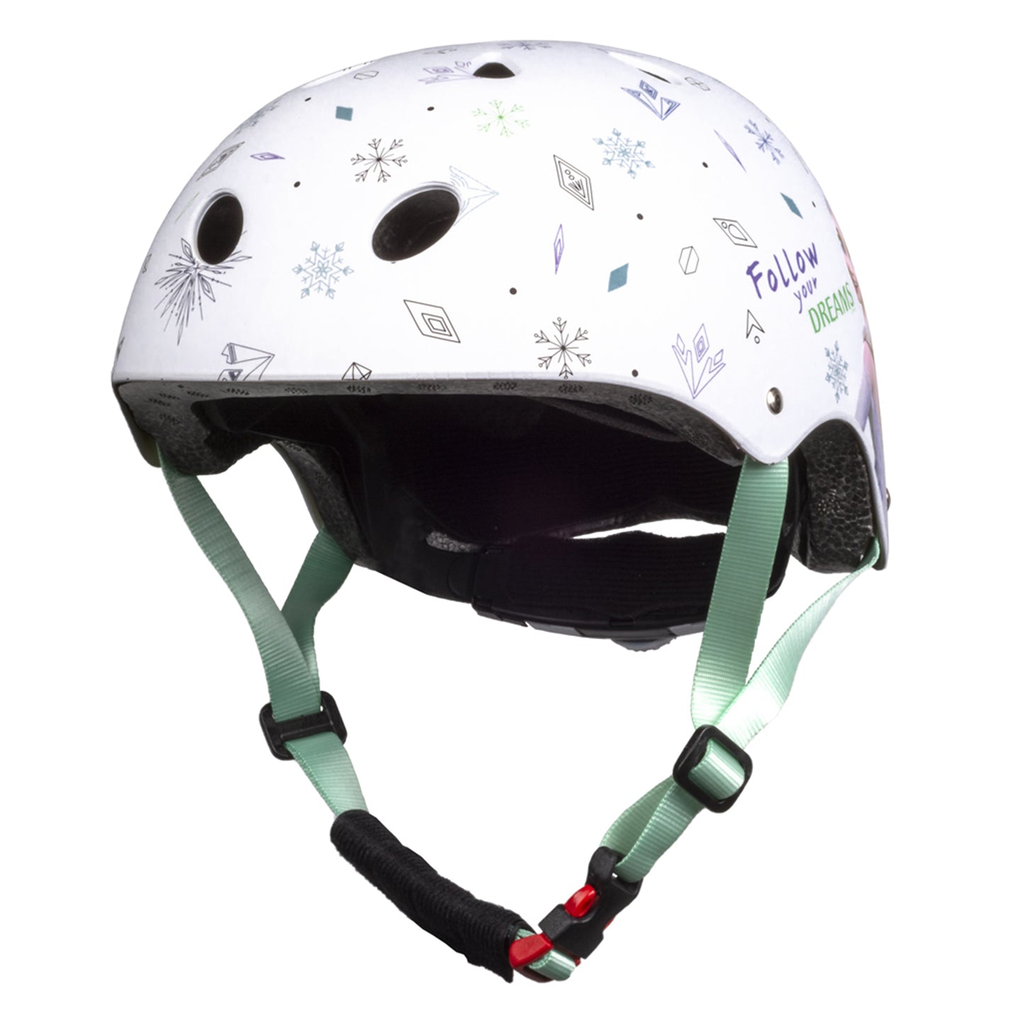 Casque vélo enfant Disney v3 frozen blanc avec molette réglage