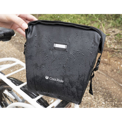 Sacoche avant cintre trottinette / vélo coolride noir 100% waterproof volume 4l