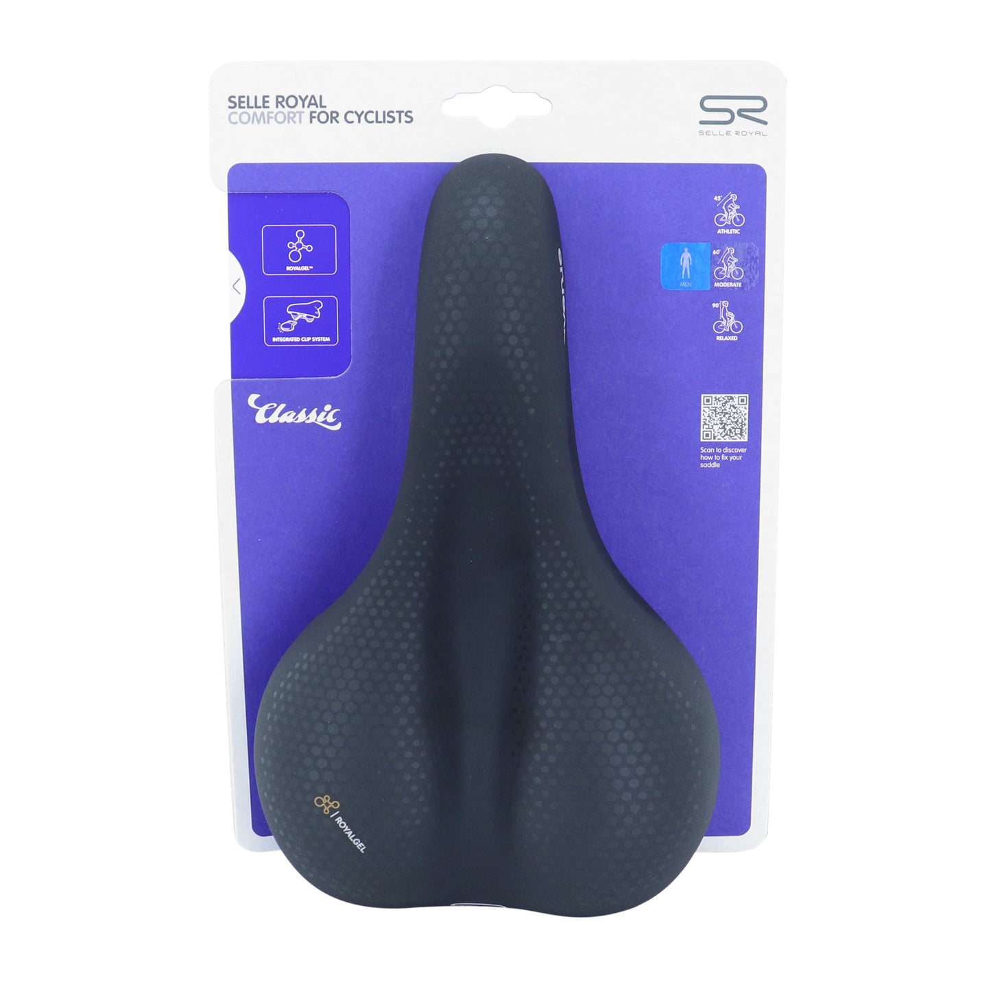 Selle Royal Avenue Gel Sport canal anatomique noire 256x158