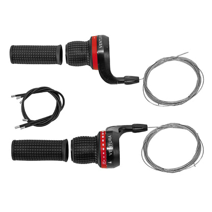 Manette VTT PCP gripshift 3x7V avec poignées (paire)
