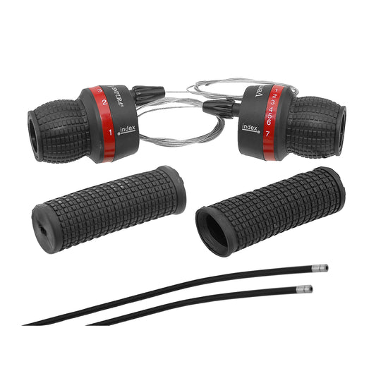 Manette VTT PCP gripshift 3x7V avec poignées (paire)