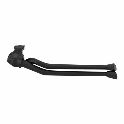 Pletscher Twin central double kickstand, black, with 2 legs foldable on the same side, 320mm length