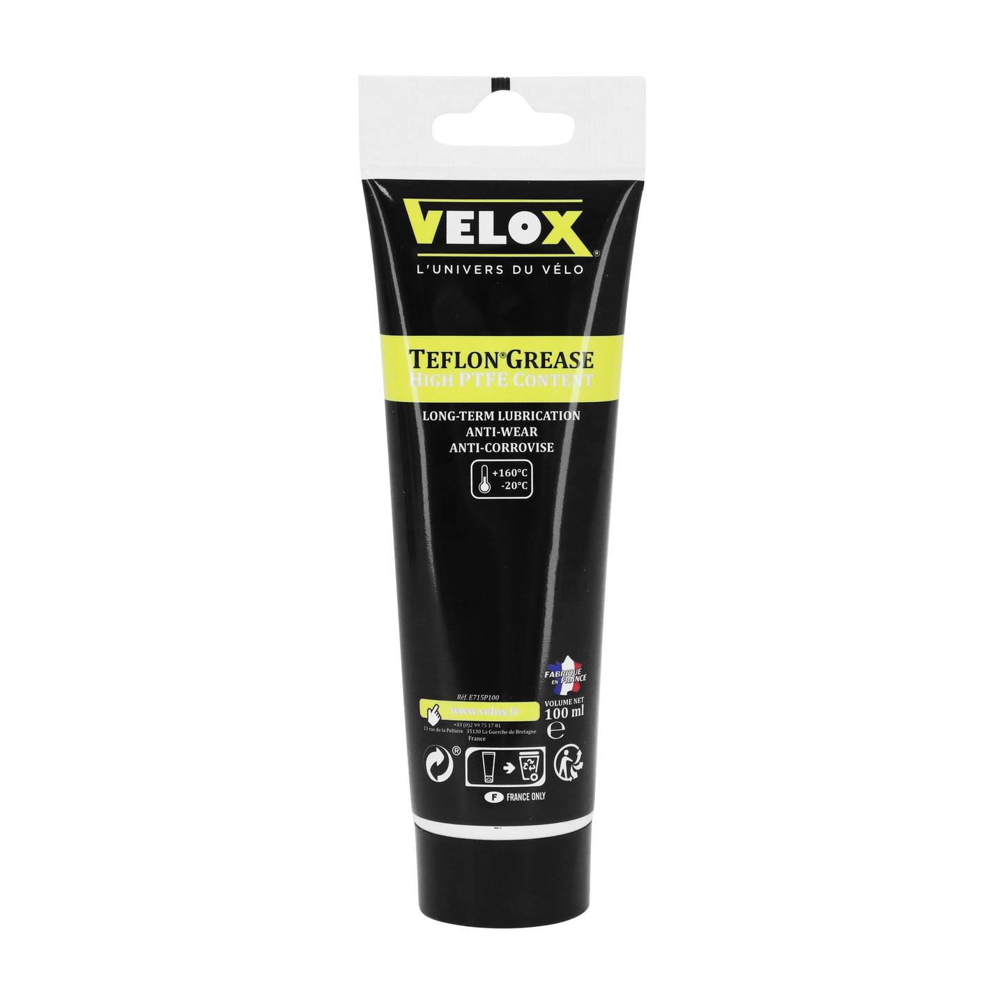 Graisse vélo Velox téflon / PTFE longue durée (tube 100ml)