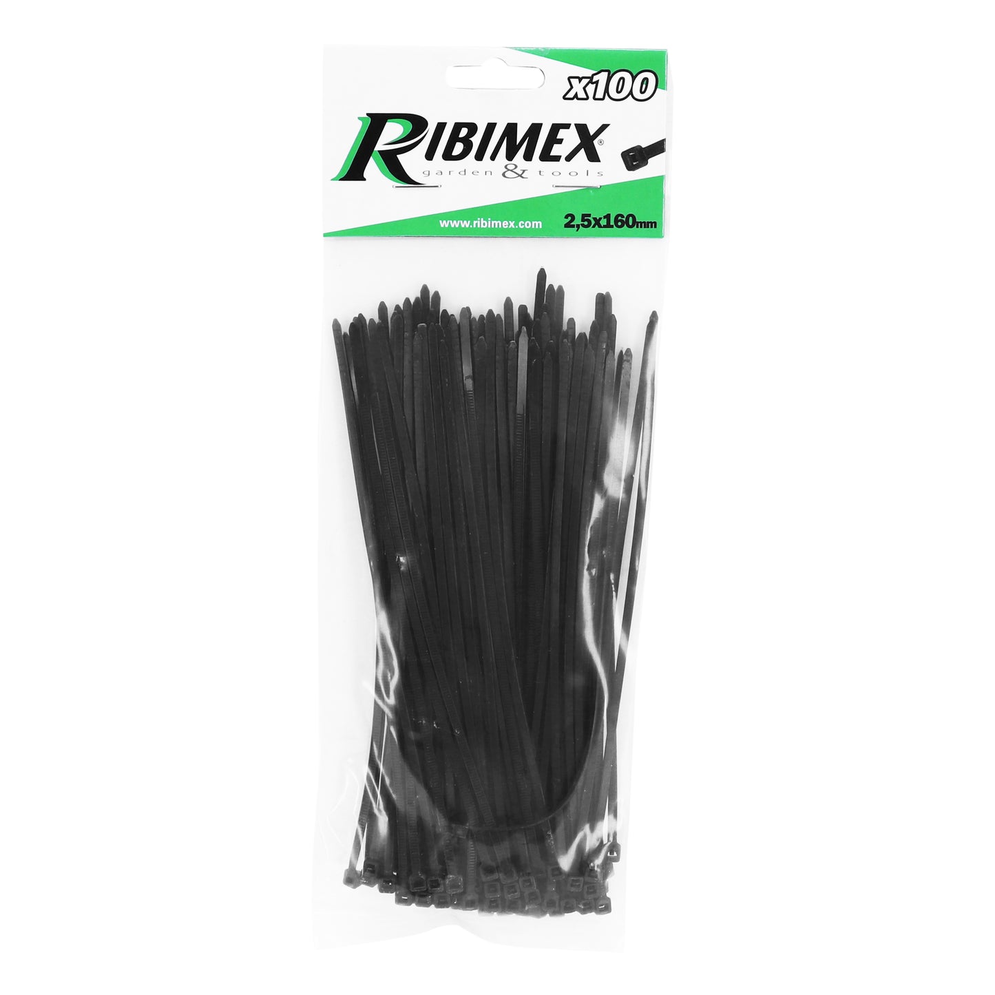 Colliers nylon Rilsan noirs 2.5 x 160 mm par 100