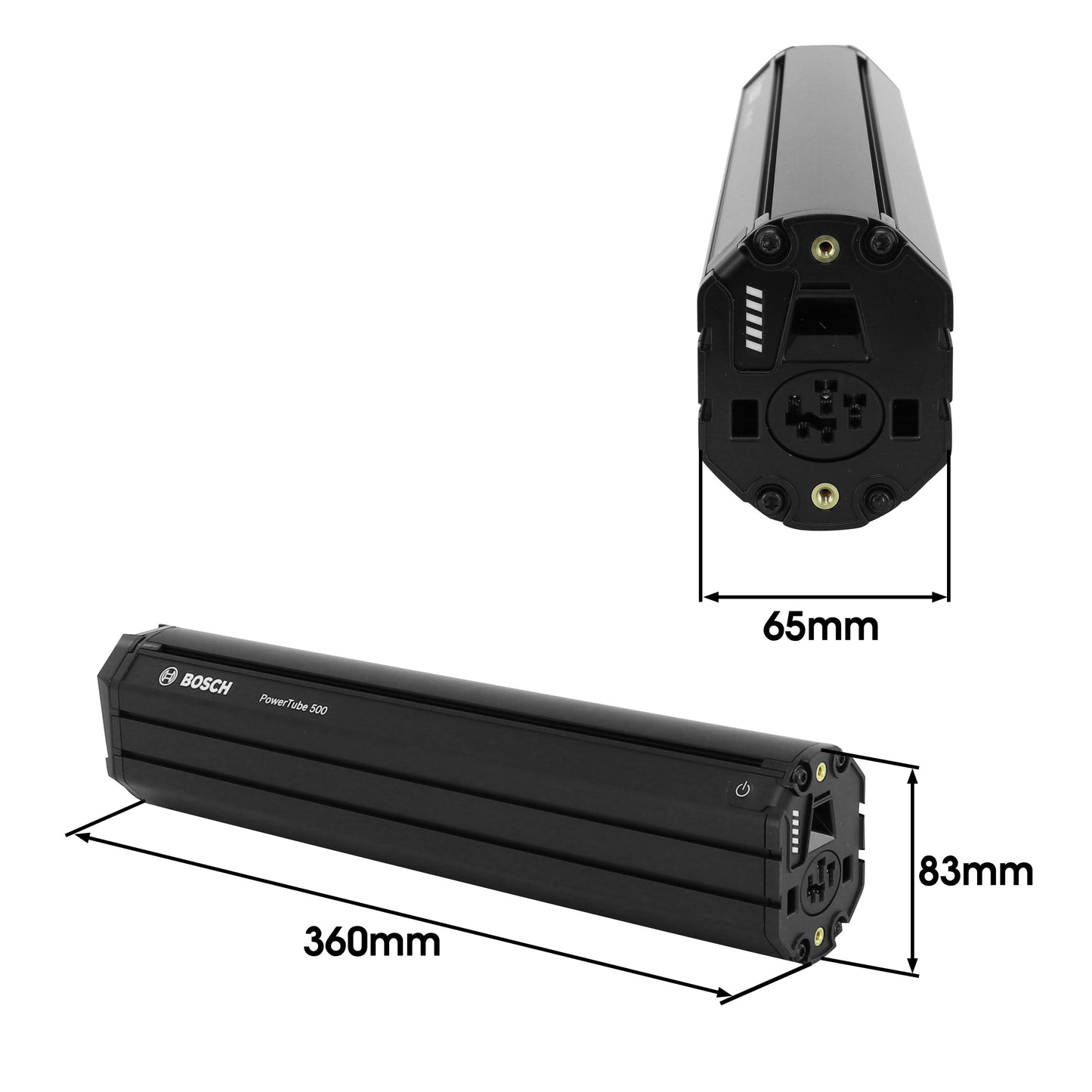 Batterie Bosch cadre 500Wh PowerTube 500 vertical BBP281 génération 2