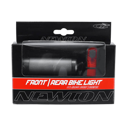 Newton 400 lumens USB bike light set 70b on handlebar/seatpost LEDs