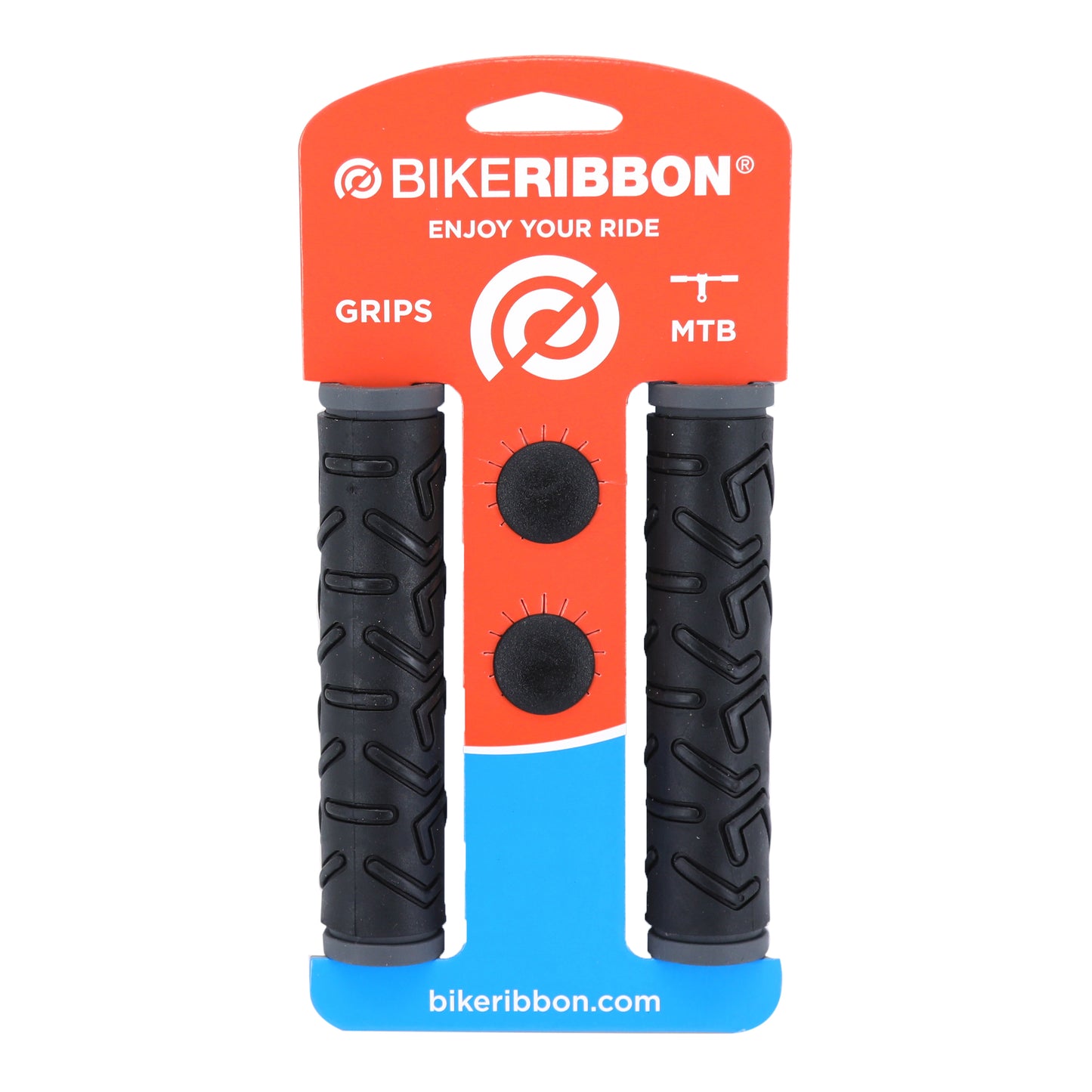 Poignées VTT Bike Ribbon Nazca noir 22mm double densité
