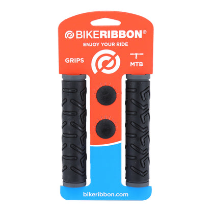 Poignées VTT Bike Ribbon Nazca noir 22mm double densité
