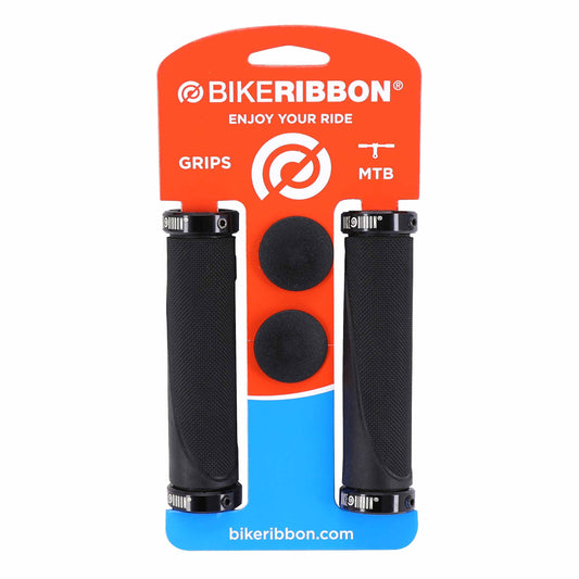 Poignées VTT Bike Ribbon B-Side noir 22mm gel double serrage