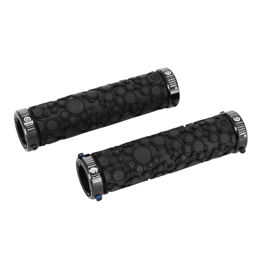 Poignées VTT Bike Ribbon Bubble noir 22mm gel double serrage