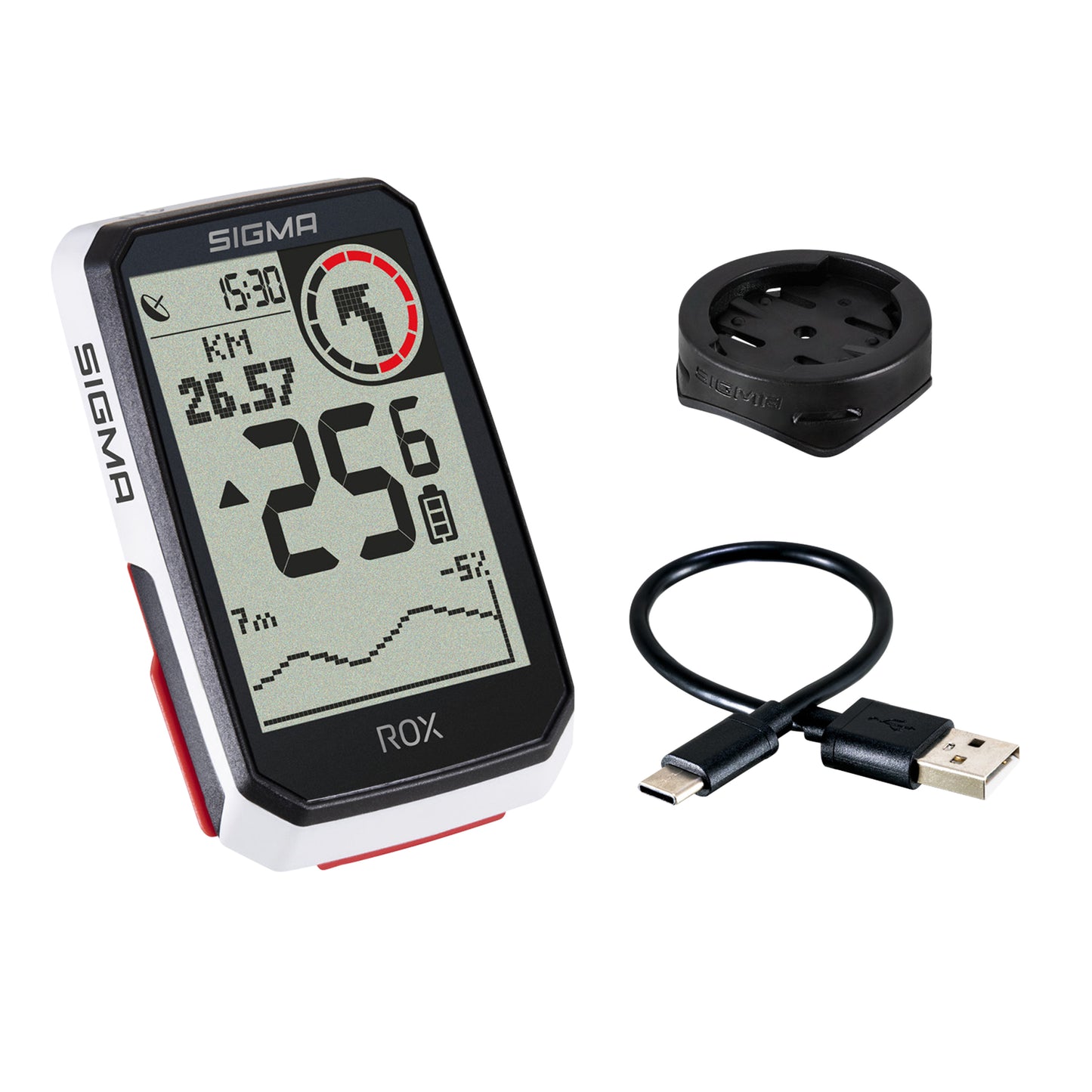 Compteur Sigma rox4.0 Gps blanc altimètre