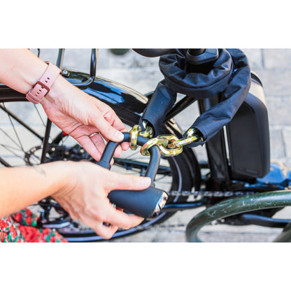 Antivol vélo chaîne avec U à clé Zefal K-traz m18 diam 10 mm noir 1.10m avec 3 clés - sécurité maximale -