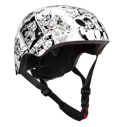 Disney v3 Avengers Comics White Kids' Bike Helmet with Adjustment Dial