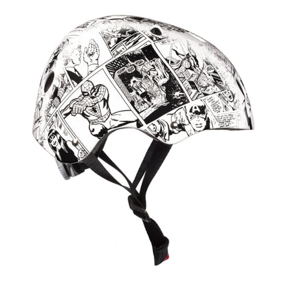 Disney v3 Avengers Comics White Kids' Bike Helmet with Adjustment Dial
