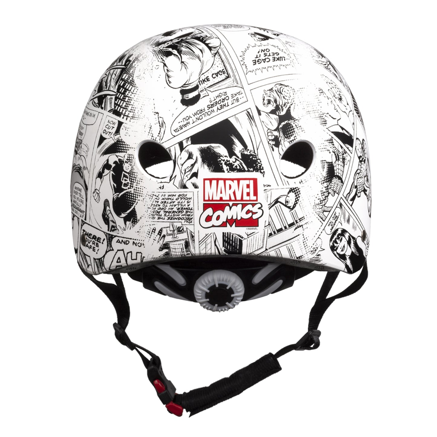 Disney v3 Avengers Comics White Kids' Bike Helmet with Adjustment Dial