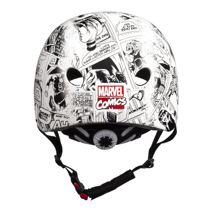Disney v3 Avengers Comics White Kids' Bike Helmet with Adjustment Dial