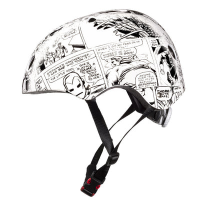 Disney v3 Avengers Comics White Kids' Bike Helmet with Adjustment Dial