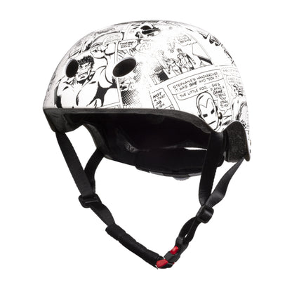 Disney v3 Avengers Comics White Kids' Bike Helmet with Adjustment Dial