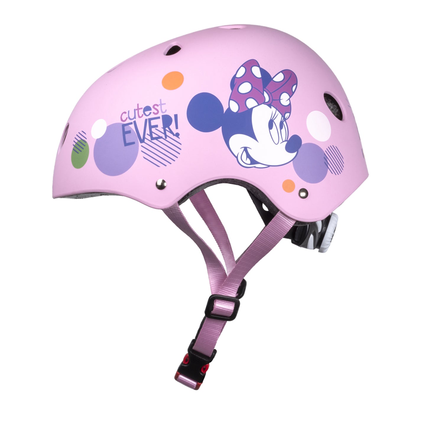 Casque vélo enfant Disney v3 minnie rose avec molette réglage