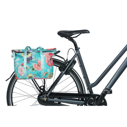 Sac à main vélo Basil bloom field 8-11l bleu clair waterproof fixation système mik inclus 29x15x28cm