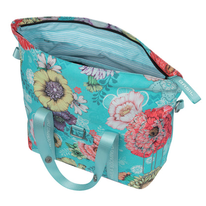 Sac à main vélo Basil bloom field 8-11l bleu clair waterproof fixation système mik inclus 29x15x28cm