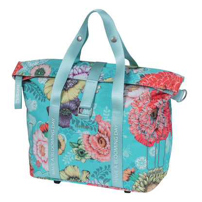 Sac à main vélo Basil bloom field 8-11l bleu clair waterproof fixation système mik inclus 29x15x28cm