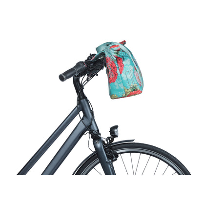 Sac à main vélo Basil bloom field 8-11l bleu clair waterproof fixation système mik inclus 29x15x28cm
