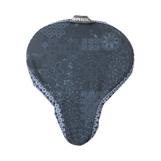 Couvre-selle vélo BASIL Bohème waterproof bleu indigo 28x23 cm