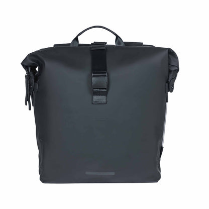 Basil Soho Double Pannier 41L Black Rack Mount MIK System 31x12x37cm with LED lighting