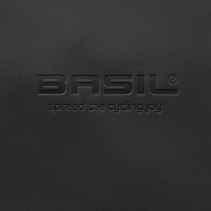 Basil Soho Double Pannier 41L Black Rack Mount MIK System 31x12x37cm with LED lighting