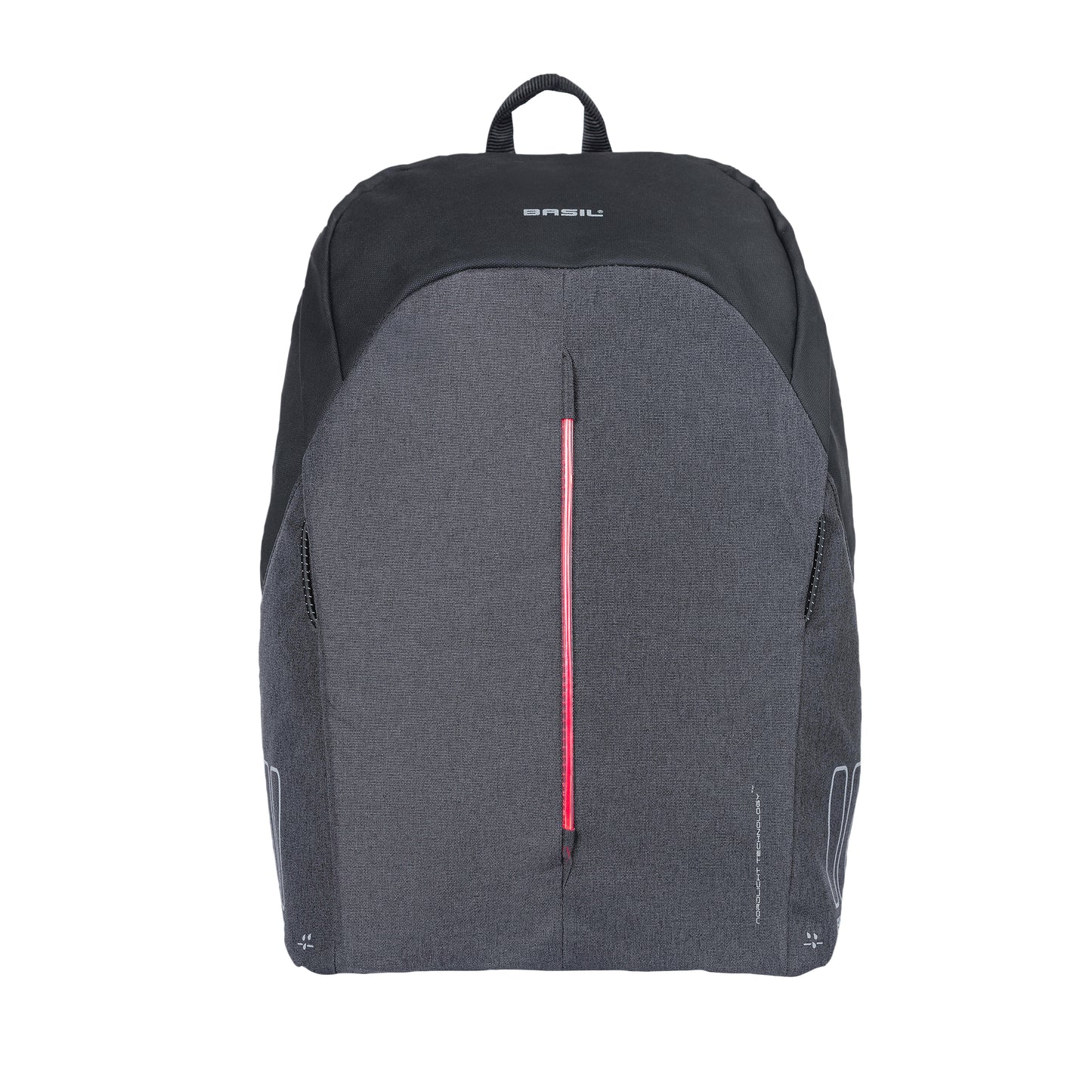Sacoche arrière sac à dos vélo latérale Basil b-safe nordlicht gris graphite 13l waterproof fixation hook sur porte bagage avec éclairage led fixe-clignotant