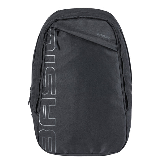 Sacoche arrière vélo latérale sac à dos Basil flex backpack noir 17l fixation hook sur porte bagage