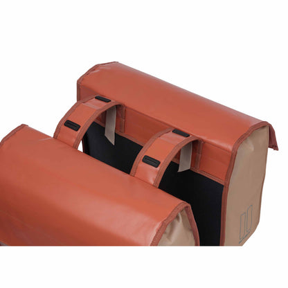 Basil Urban Load Double Waterproof Rear Bicycle Pannier Terra Red-Pink 48-53L 41x18x46cm