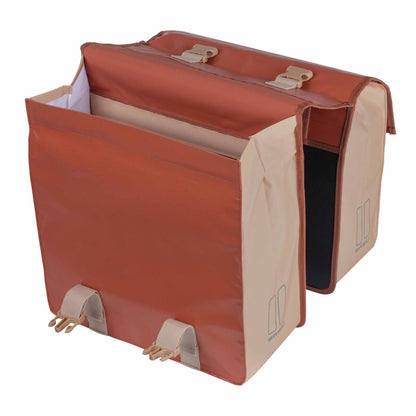 Basil Urban Load Double Waterproof Rear Bicycle Pannier Terra Red-Pink 48-53L 41x18x46cm