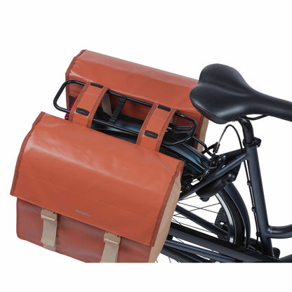 Basil Urban Load Double Waterproof Rear Bicycle Pannier Terra Red-Pink 48-53L 41x18x46cm