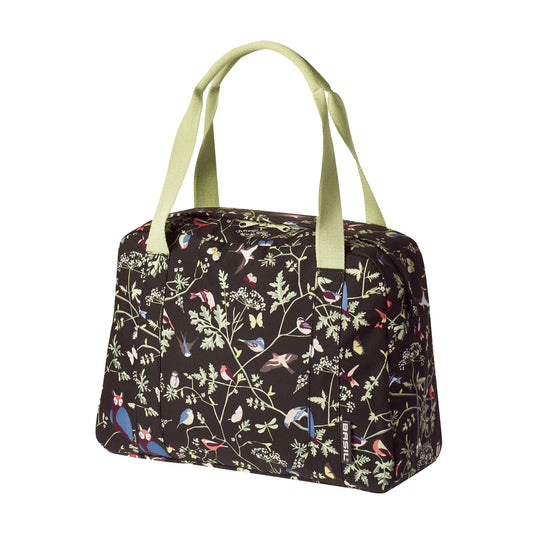 Sacoche arrière vélo latérale sac bandoulière Basil wanderlust 18l charcoal fixation rapide hook-on sur porte bagage avant-arrière 44x17x31cm