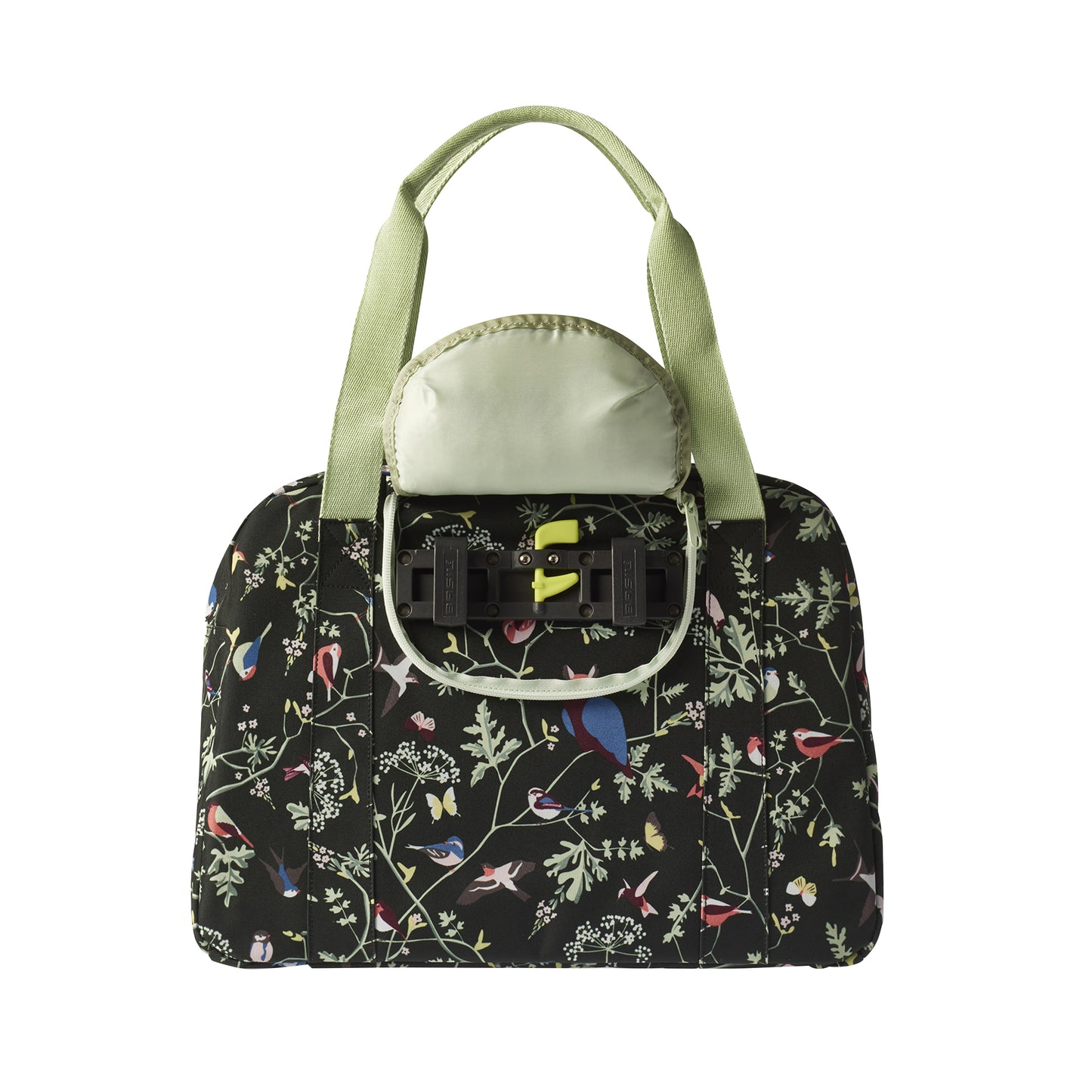 Sacoche arrière vélo latérale sac bandoulière Basil wanderlust 18l charcoal fixation rapide hook-on sur porte bagage avant-arrière 44x17x31cm