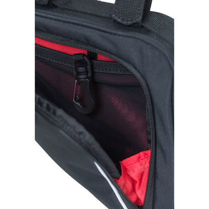 Sacoche de cadre vélo Basil triangle sport noir fixation velcro 1.7l avec poche filet