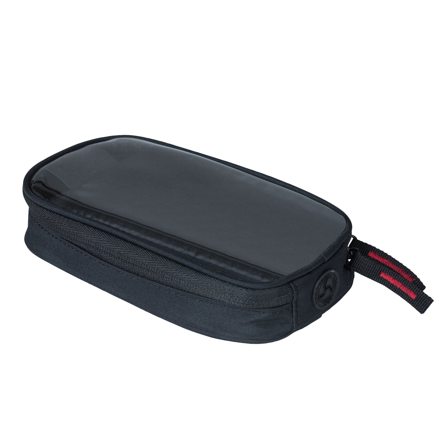 Sacoche de cadre vélo Basil design noir fixation velcro 1.5l avec 2 compartiments latéraux