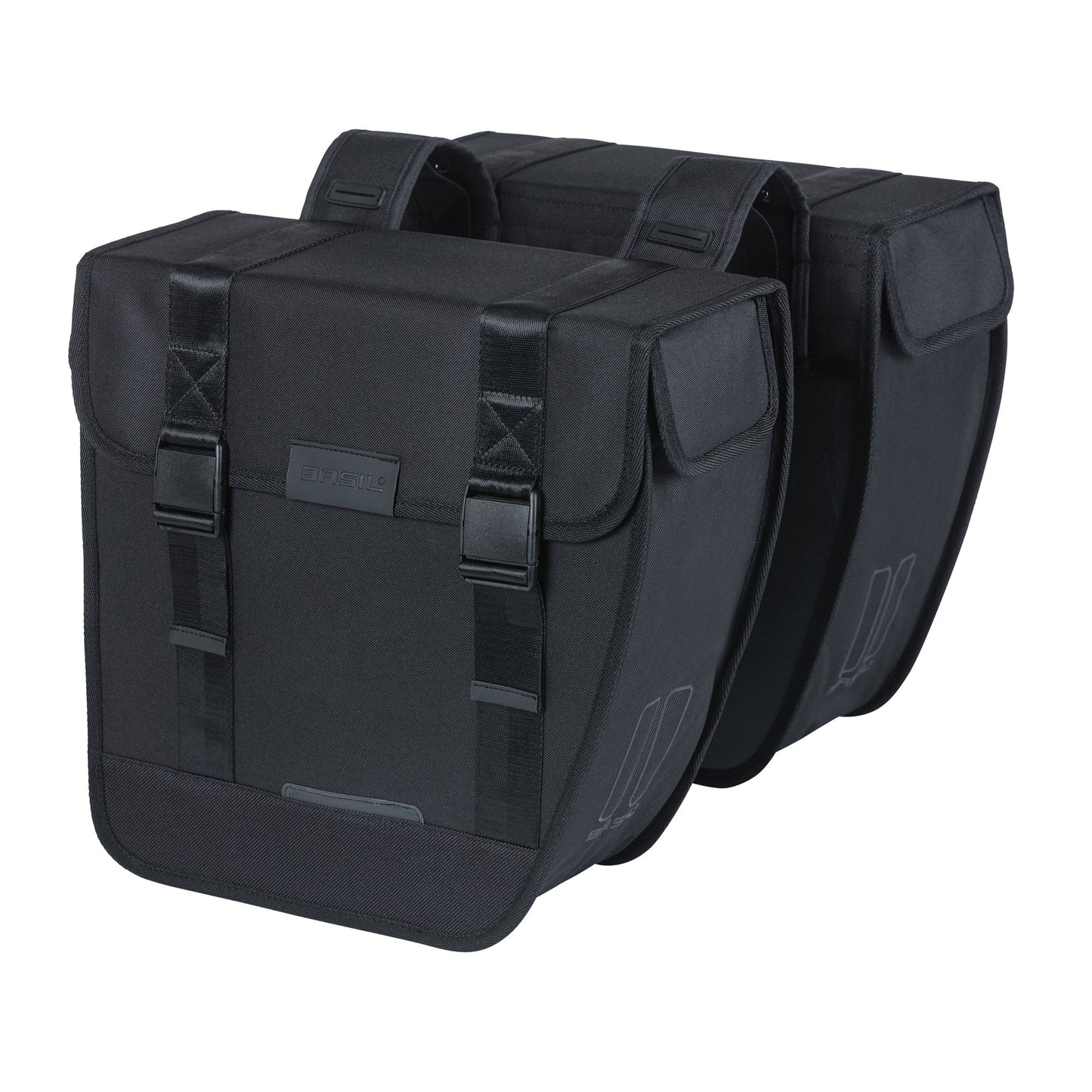 Basil Tour Double Pannier 28L Black 34x14x34cm Rack Mount