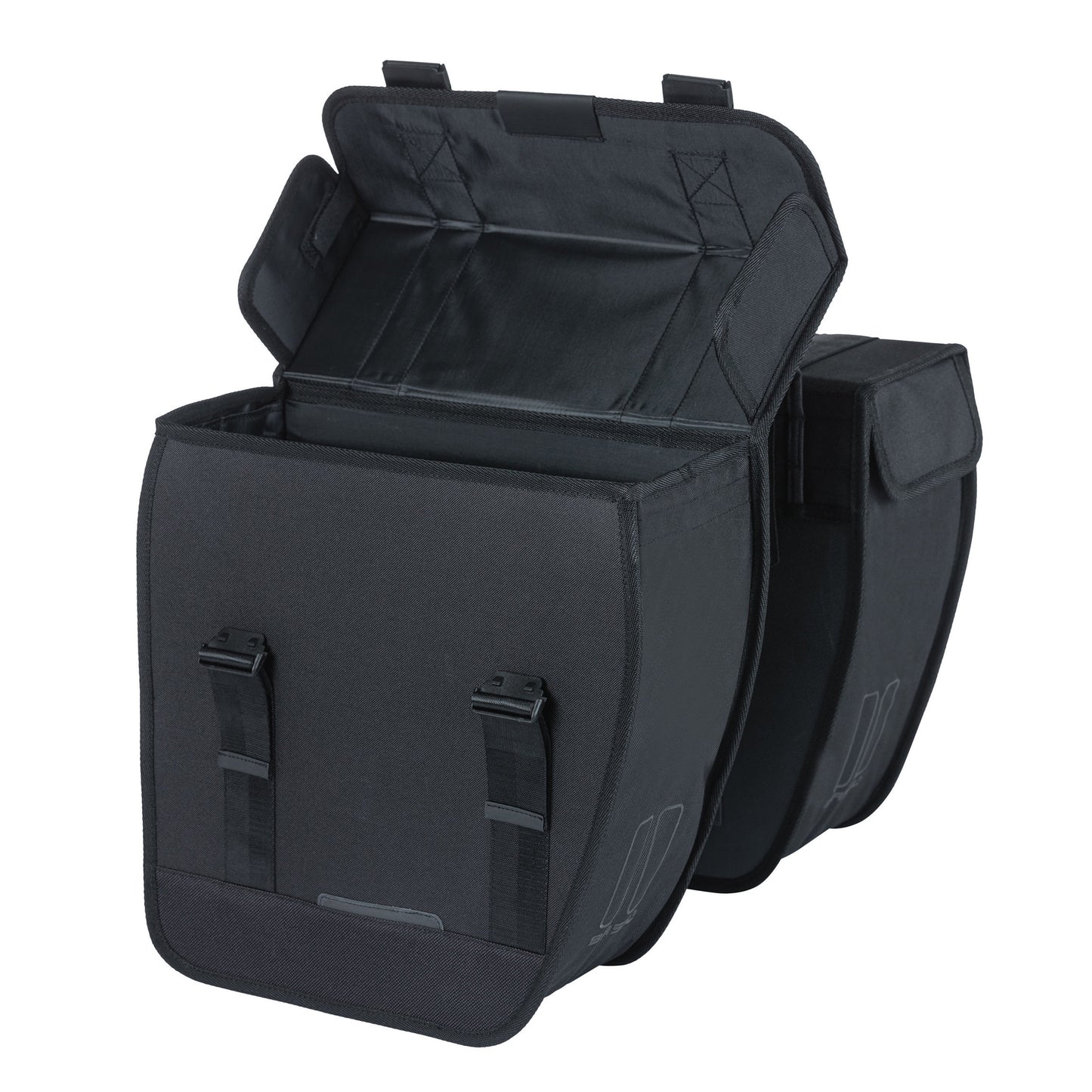 Basil Tour Double Pannier 28L Black 34x14x34cm Rack Mount