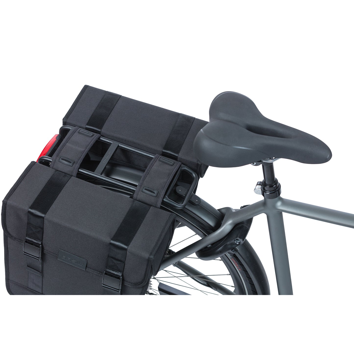 Basil Tour Double Pannier 28L Black 34x14x34cm Rack Mount