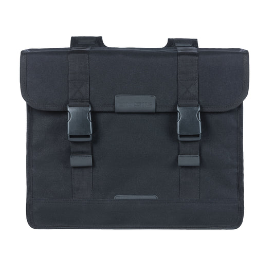 Sacoche arrière vélo double Basil kavan 58l noir 37x24x33cm